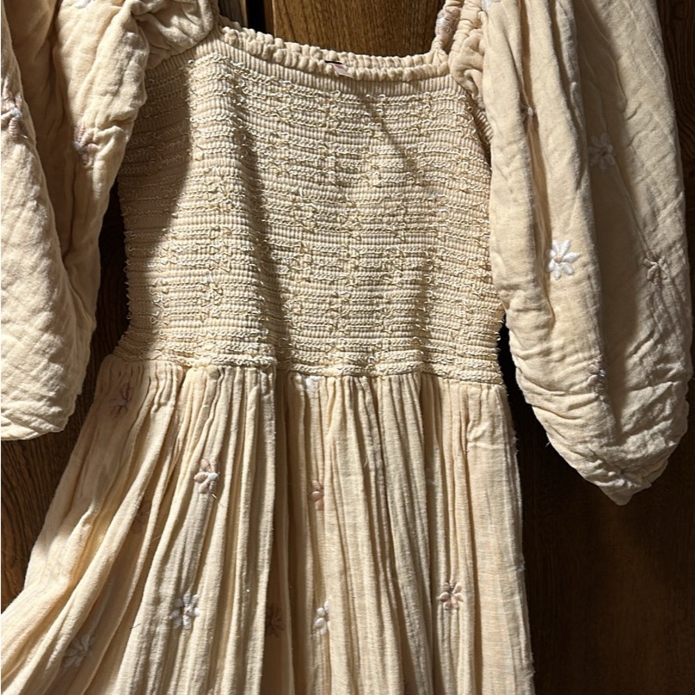 Free people embroidered Maxi dress
